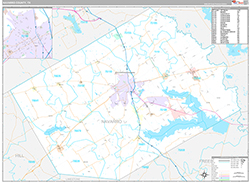 Navarro County Wall Map Premium Style 2026
