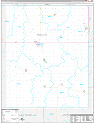 Nemaha County, KS Wall Map Premium Style 2026