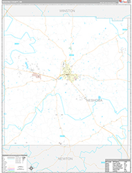 Neshoba County Wall Map Premium Style 2026