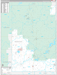 Newaygo County Wall Map Premium Style 2026