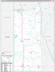 Newton County Wall Map Premium Style 2026