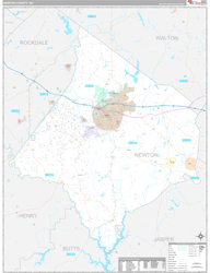 Newton County, GA Wall Map Premium Style 2024