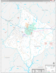 Newton County, GA Wall Map Premium Style 2026