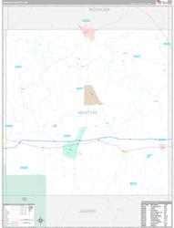 Newton County, MS Wall Map Premium Style 2024