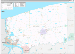 Niagara County, NY Wall Map Premium Style 2024