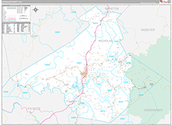 Nicholas County Wall Map Premium Style 2026