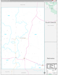 Niobrara County Wall Map Premium Style 2026