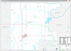 Noble County Wall Map Premium Style 2026
