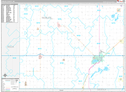 Nobles County Wall Map Premium Style 2026