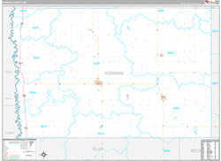 Norman County Wall Map Premium Style 2026