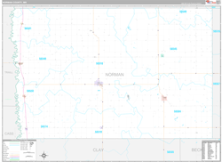 Norman County, MN Wall Map Premium Style 2024