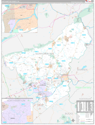 Northampton County, PA Wall Map Premium Style 2024