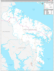 Northumberland County Wall Map Premium Style 2026