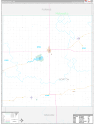 Norton County, KS Wall Map Premium Style 2024