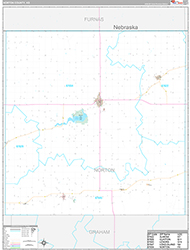 Norton County, KS Wall Map Premium Style 2026