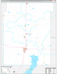 Nowata County Wall Map Premium Style 2026