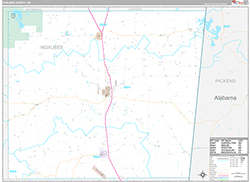 Noxubee County Wall Map Premium Style 2026