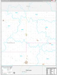 Nuckolls County Wall Map Premium Style 2026