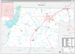 Obion County Wall Map Premium Style 2026