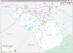 Oconee County, GA Wall Map Premium Style 2026