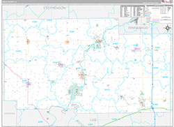 Ogle County Wall Map Premium Style 2026