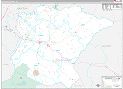 Oglethorpe County Wall Map Premium Style 2026