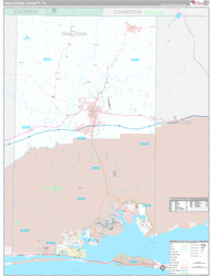 Okaloosa County, FL Wall Map Premium Style 2024