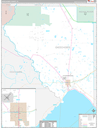 Okeechobee County Wall Map Premium Style 2026