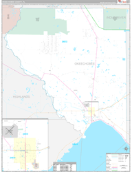 Okeechobee County, FL Wall Map Premium Style 2023