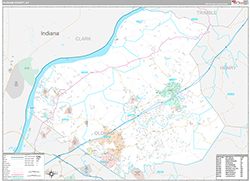 Oldham County Wall Map Premium Style 2026