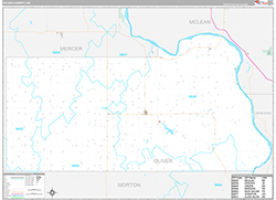 Oliver County Wall Map Premium Style 2026