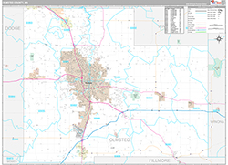 Olmsted County, MN Wall Map Premium Style 2026