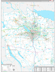Onondaga County Wall Map Premium Style 2026