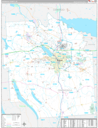 Onondaga County, NY Wall Map Premium Style 2024