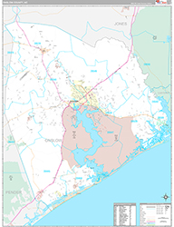 Onslow County Wall Map Premium Style 2026