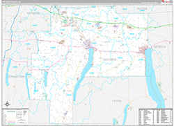 Ontario County Wall Map Premium Style 2026