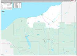 Ontonagon County Wall Map Premium Style 2026