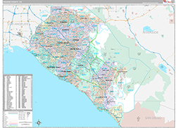 Orange County Wall Map Premium Style 2026