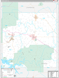 Orange County Wall Map Premium Style 2026