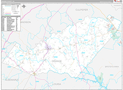 Orange County Wall Map Premium Style 2026