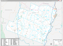 Orange County Wall Map Premium Style 2026