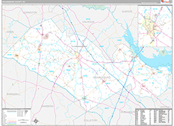Orangeburg County Wall Map Premium Style 2026