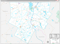 Orleans County, VT Wall Map Premium Style 2026