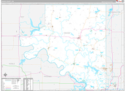 Osage County Wall Map Premium Style 2026