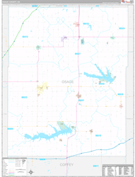 Osage County, KS Wall Map Premium Style 2024