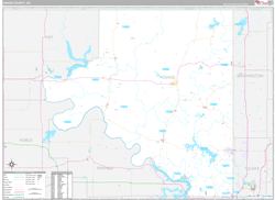 Osage County, OK Wall Map Premium Style 2024