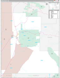 Otero County, NM Wall Map Premium Style 2024