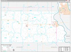 Otoe County Wall Map Premium Style 2026