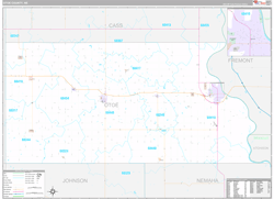 Otoe County, NE Wall Map Premium Style 2023