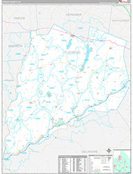 Otsego County Wall Map Premium Style 2026